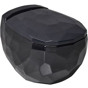 Черен гланц висяща тоалетна за вградено казанче Parezo Black